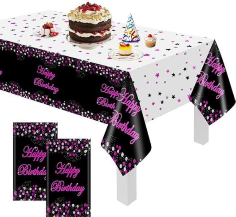 مفرش طاولة عيد ميلاد سعيد - زينة مثالية لطاولة حفلات أعياد الميلاد للفتيات والسيدات - تصميم أنيق واحتفالي يضفي لمسة مميزة على الديكور